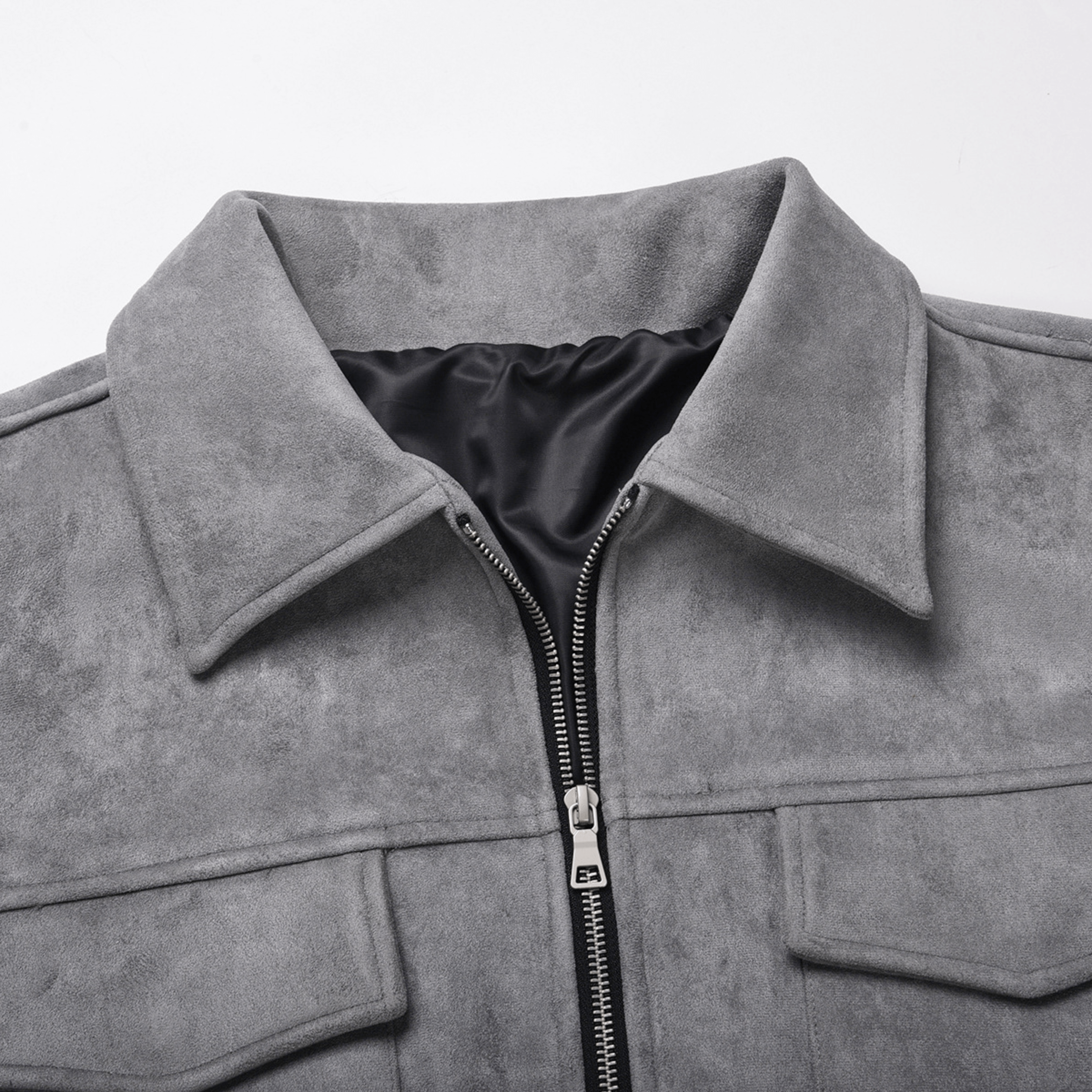 LUXE SUEDE JACKA - Grå