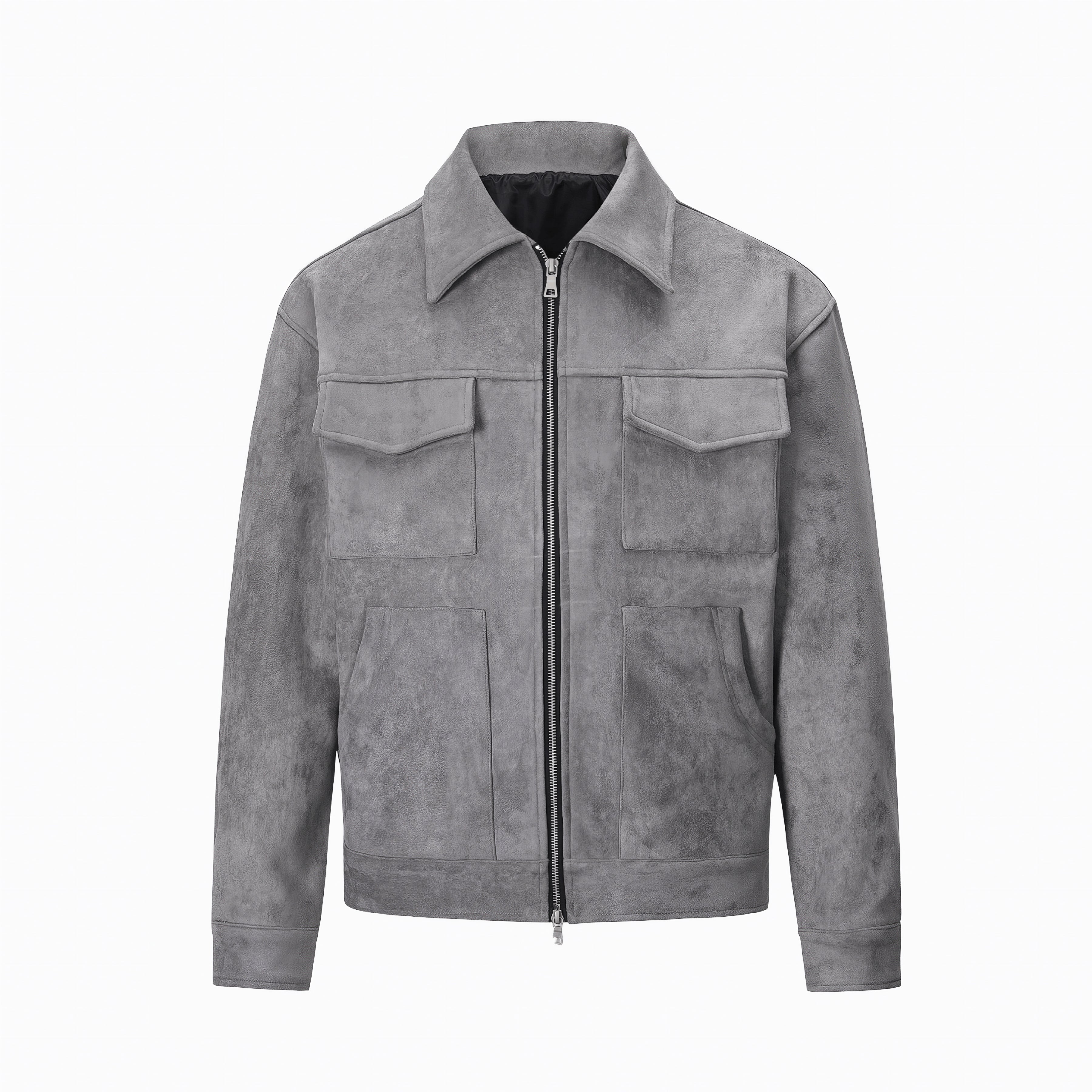 LUXE SUEDE JACKA - Grå