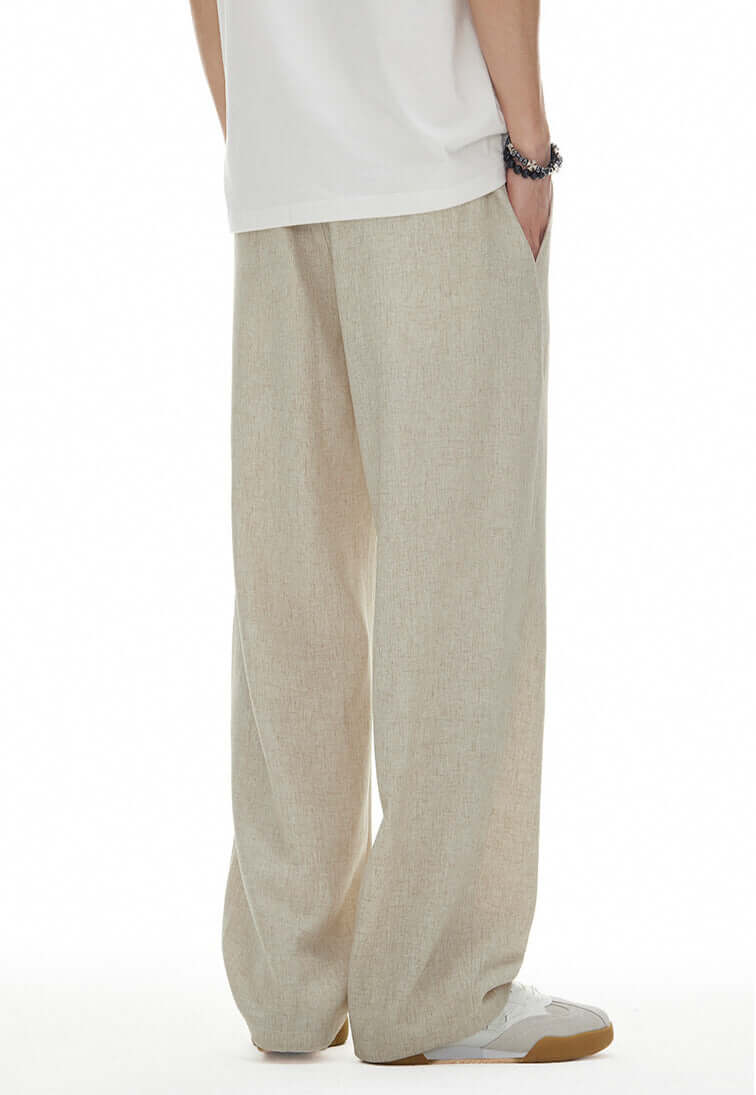 BAGGY LINNEBYXOR - Beige