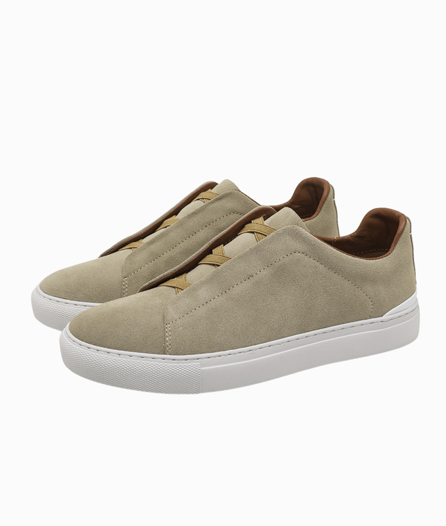 LACELESS SNEAKERS - Beige