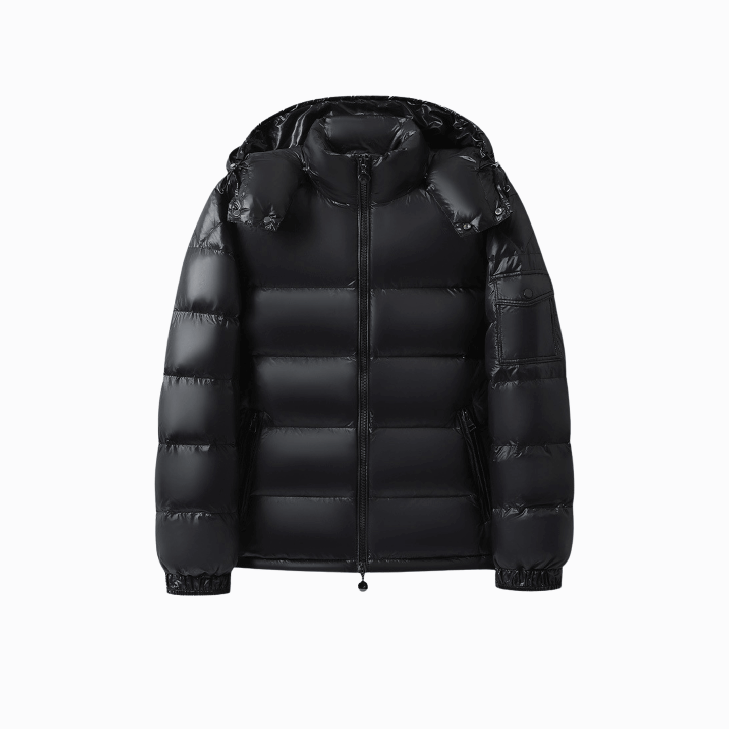 HOODED PUFFER JACKA - Svart