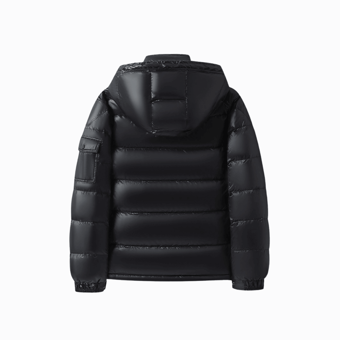 HOODED PUFFER JACKA - Svart
