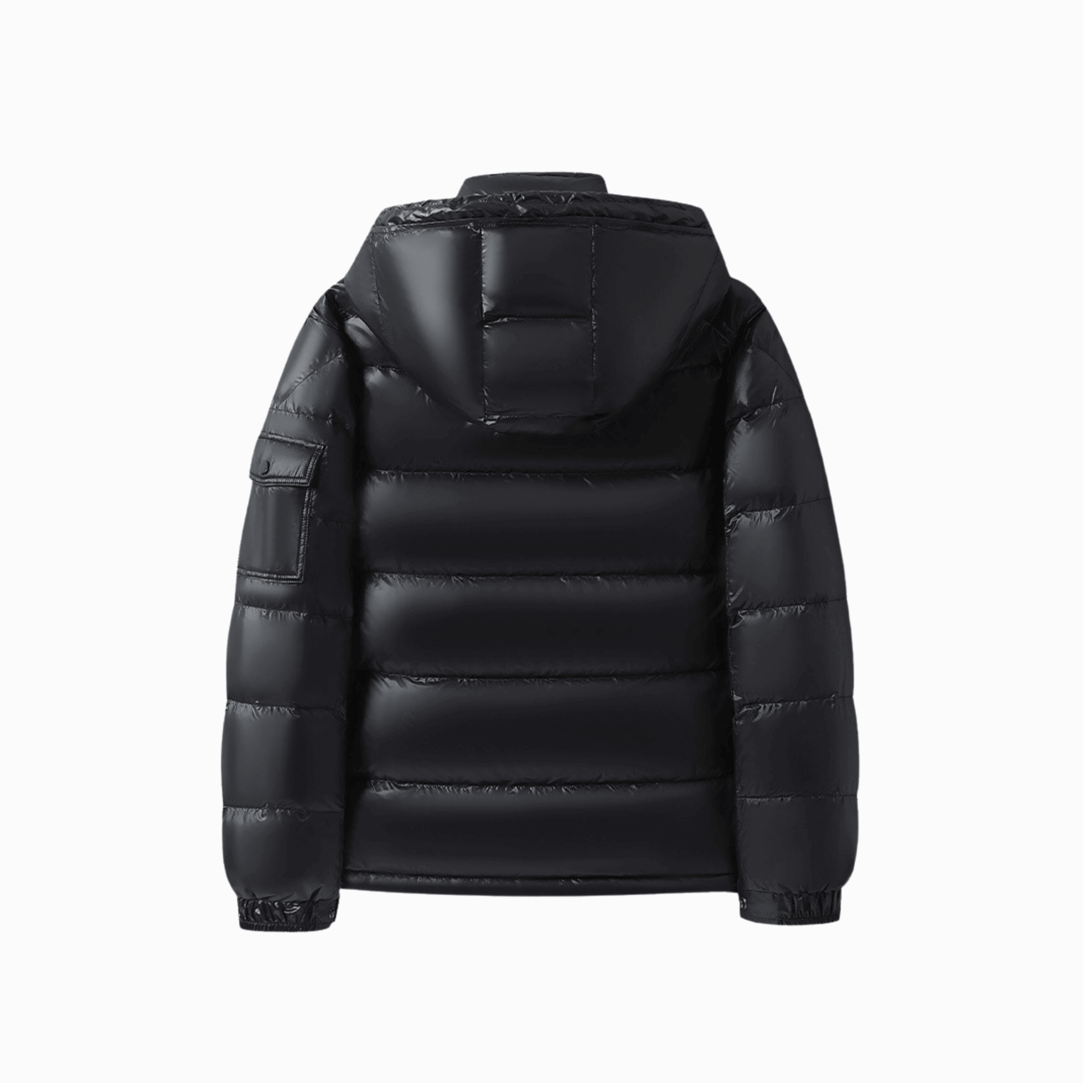 HOODED PUFFER JACKA - Svart