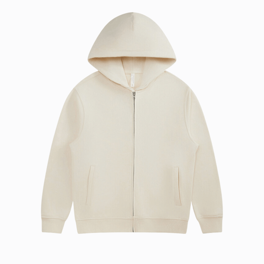 ZIP HOODIE - Beige