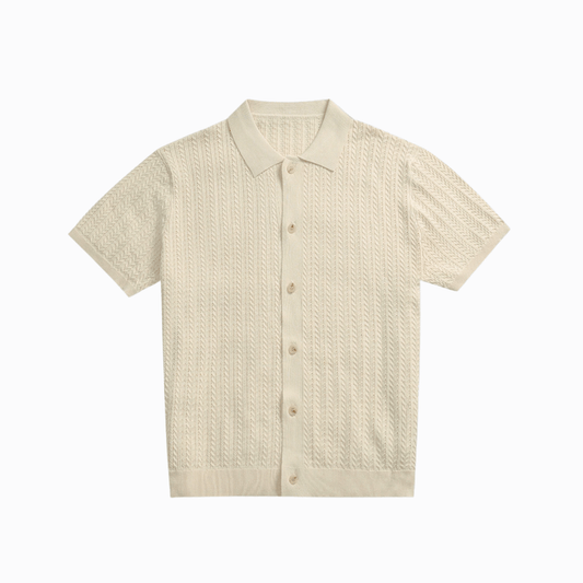 STICKAD PIKÉTRÖJA - Beige