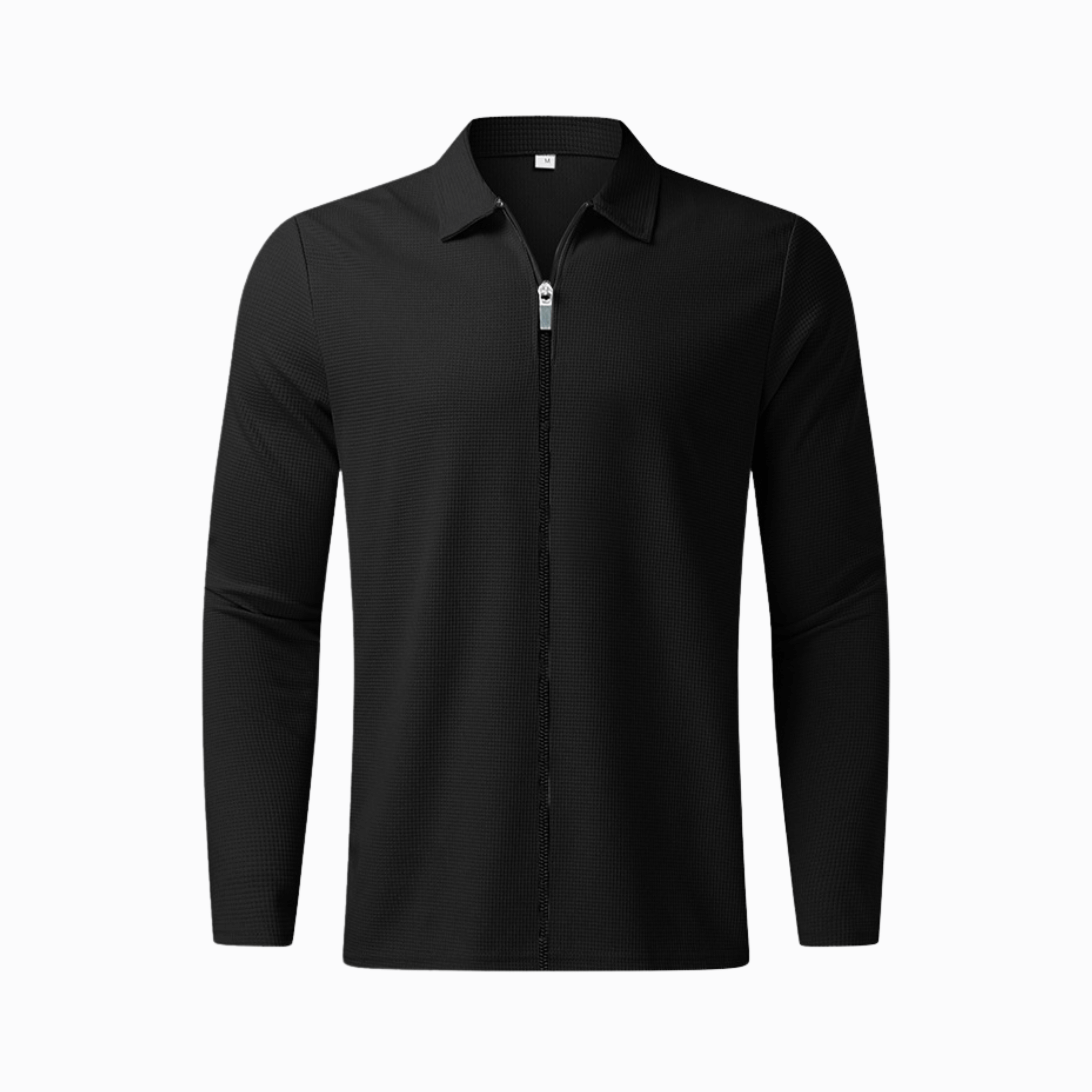 ZIP POLO - Svart