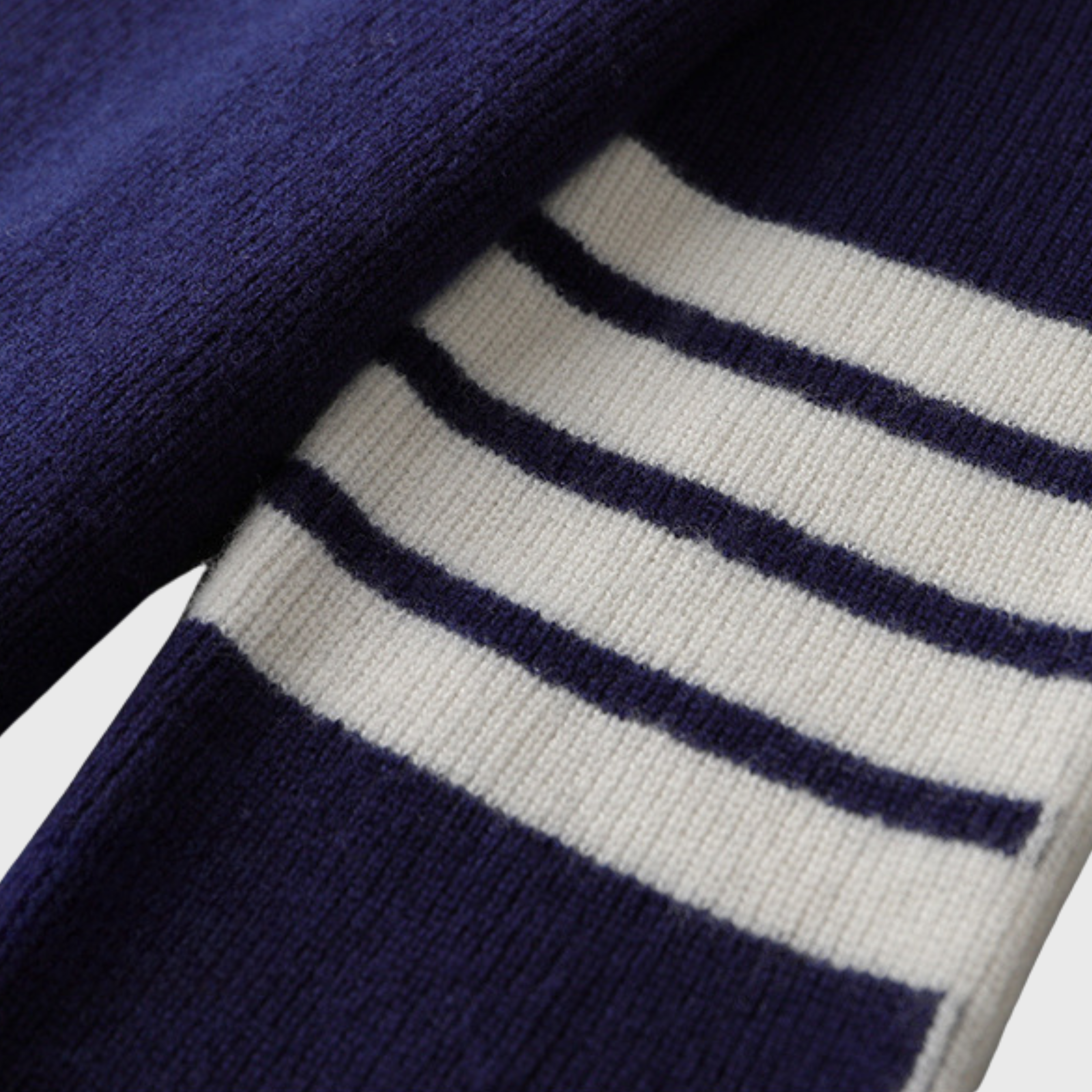 AXEL RIBBED-KNIT CREWNECK - MARIN