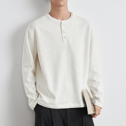 HENLEY TRÖJA - Vit