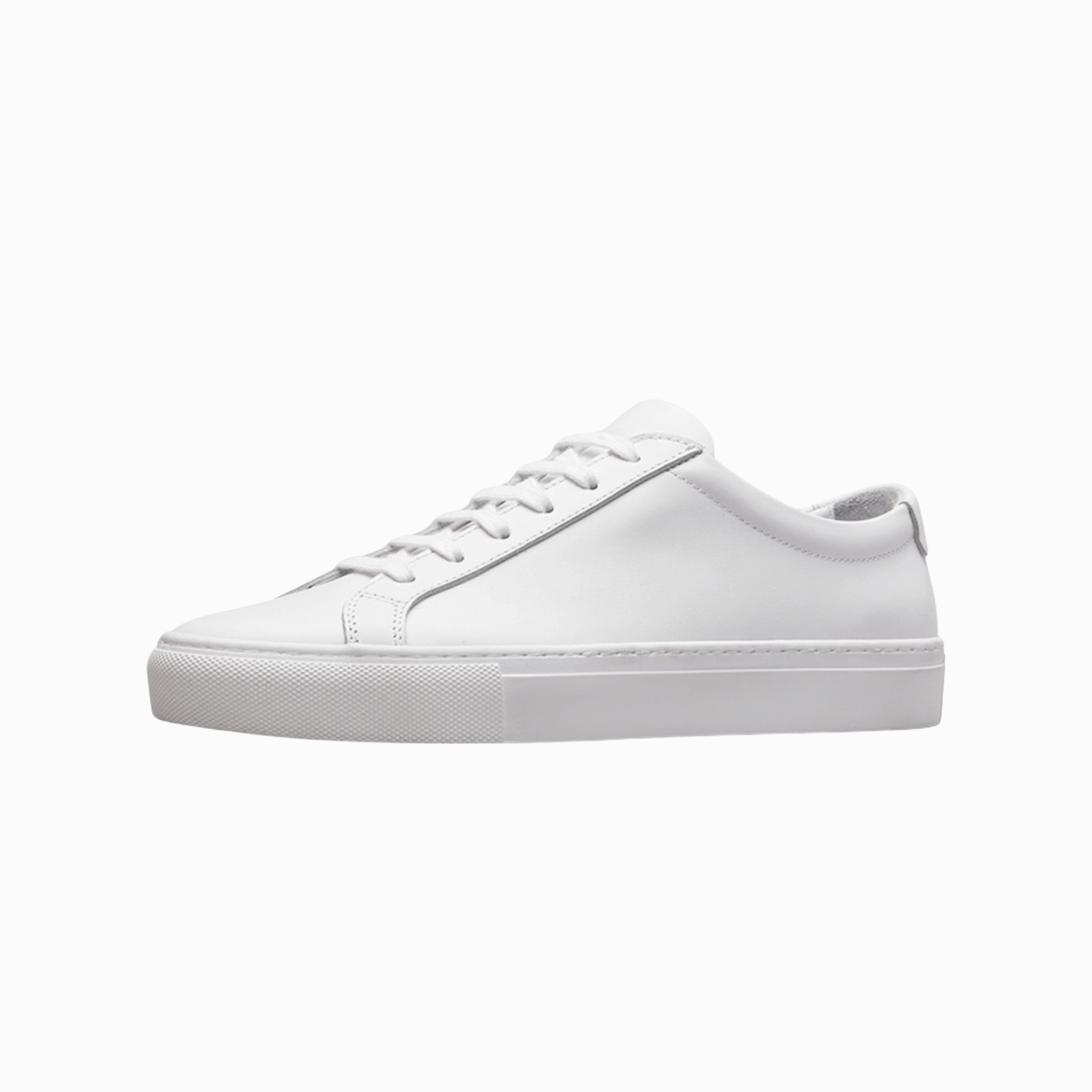 LÄDER SNEAKERS - Vit
