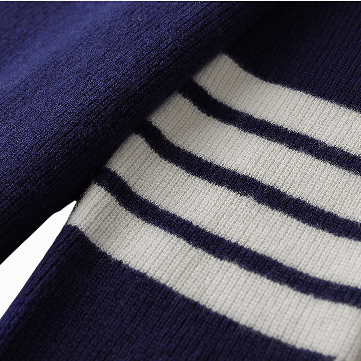 RIBBED-KNIT CREWNECK - Navy