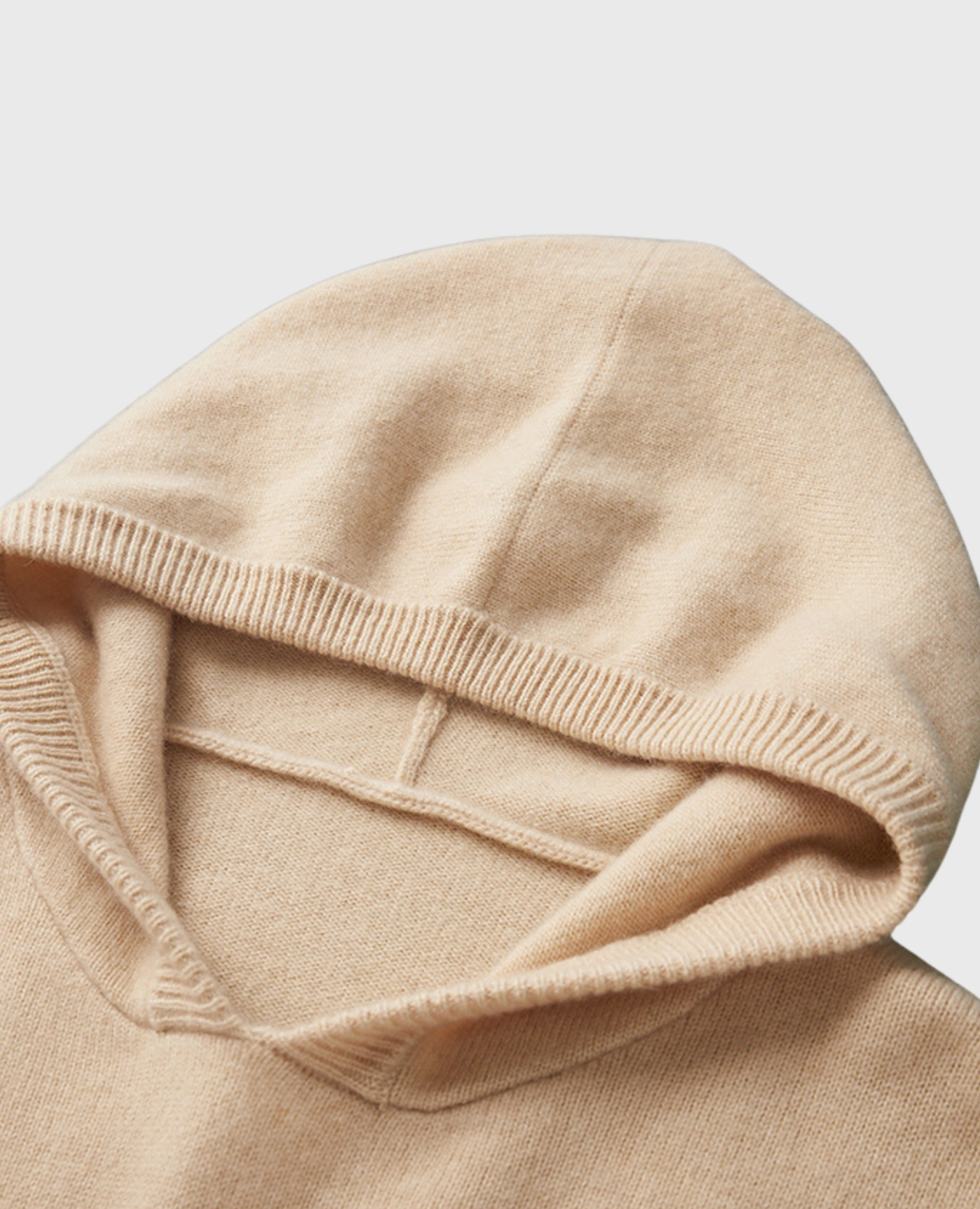AXEL MERINO HOODIE BEIGE