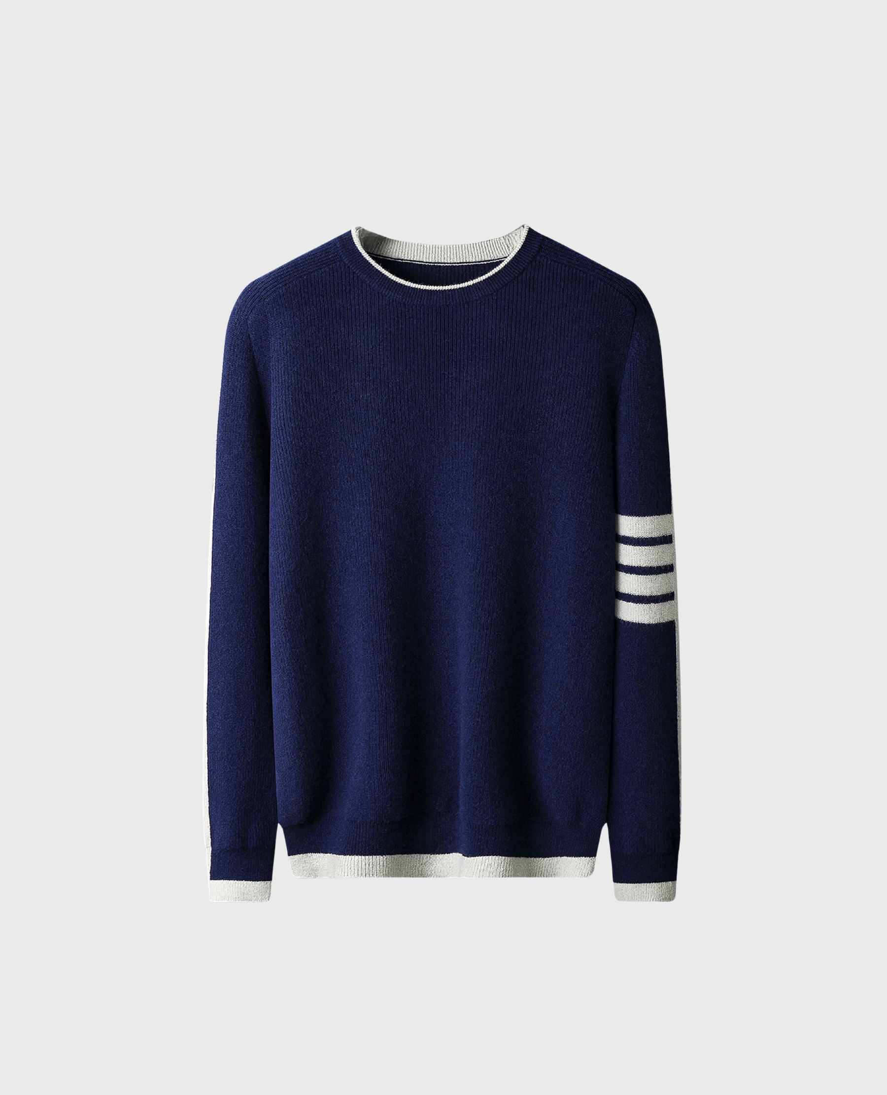 AXEL RIBBED-KNIT CREWNECK - MARIN