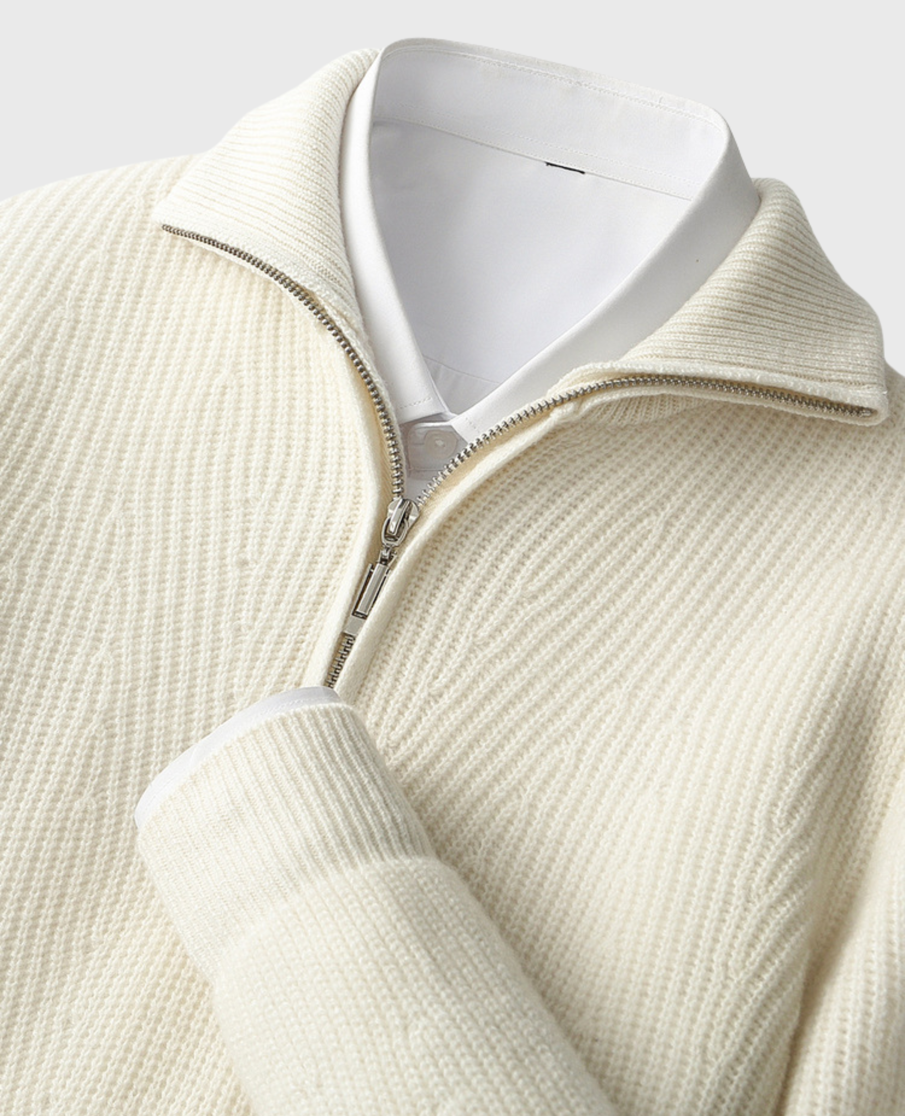 AXEL KNIT ZIP OFF-WHITE