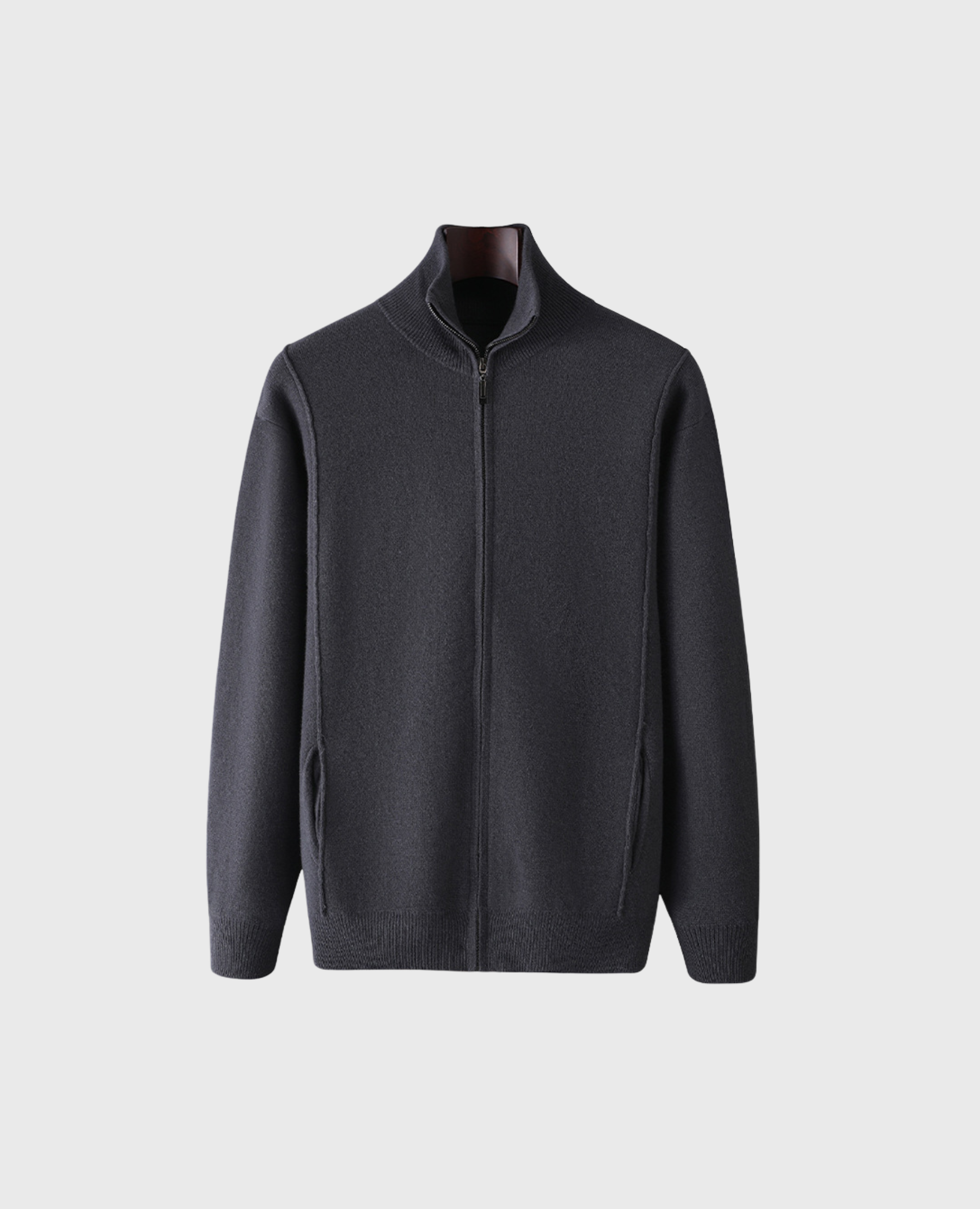 AXEL STICKAD CARDIGAN SVART