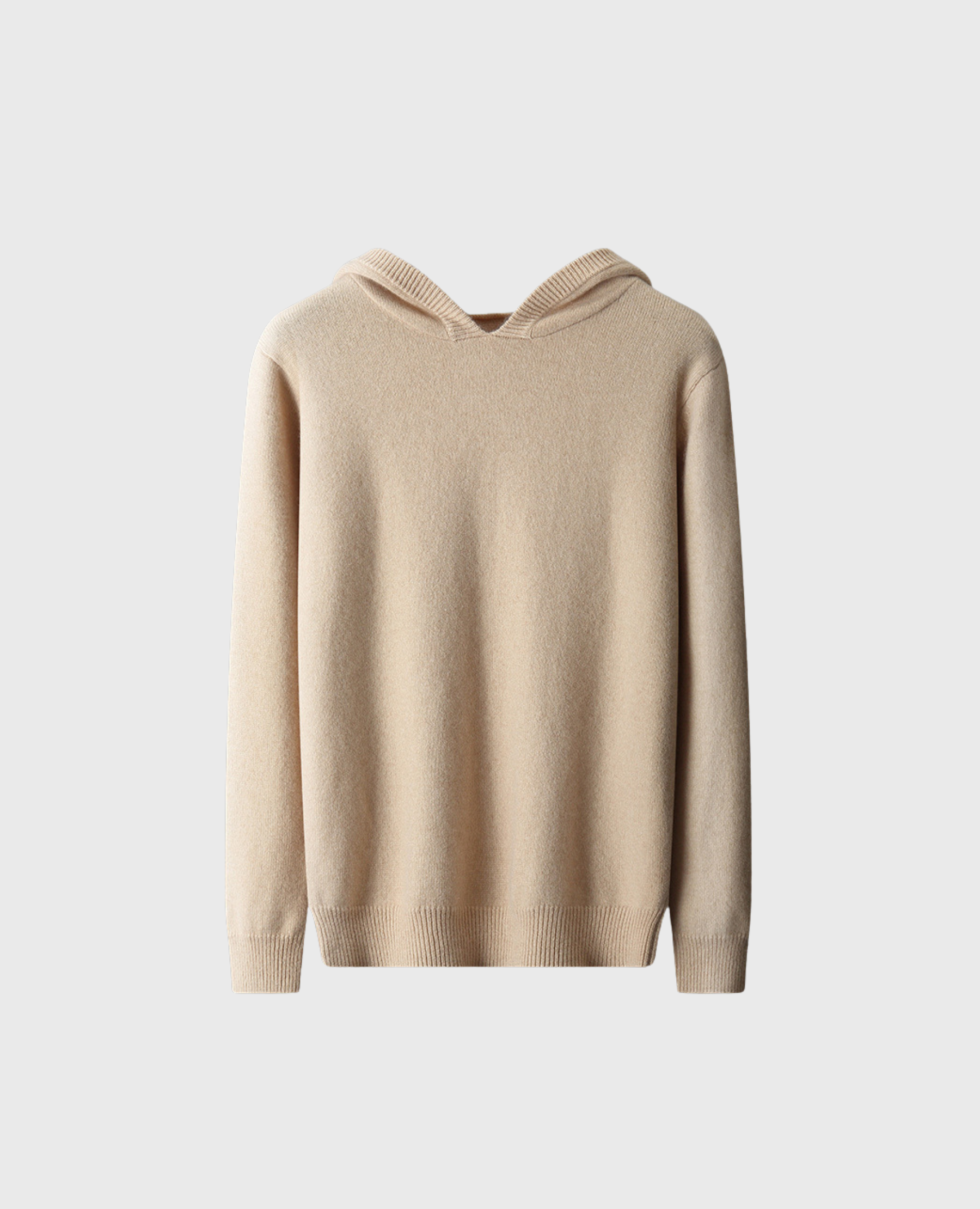 AXEL MERINO HOODIE BEIGE