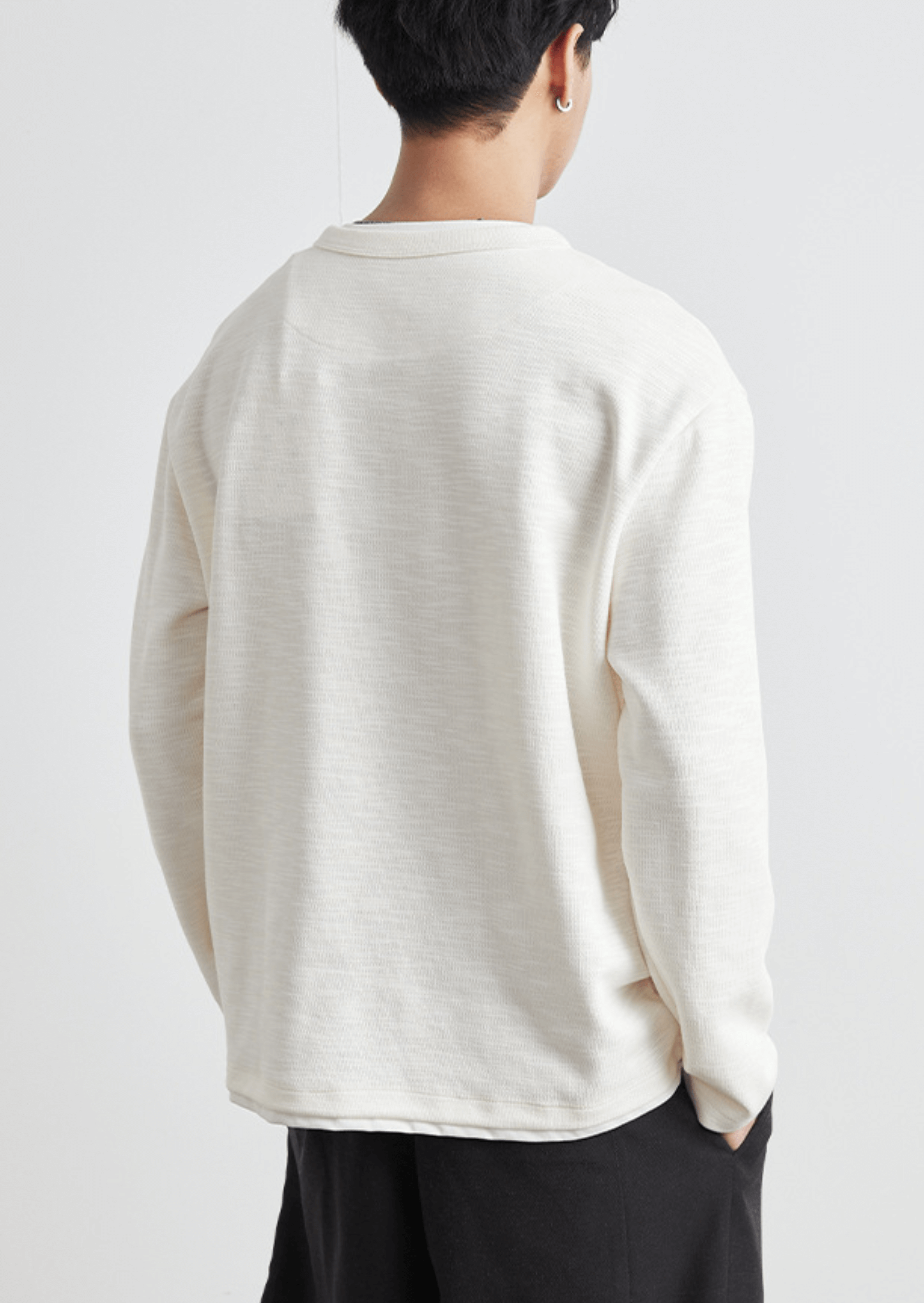 HENLEY TRÖJA - Vit