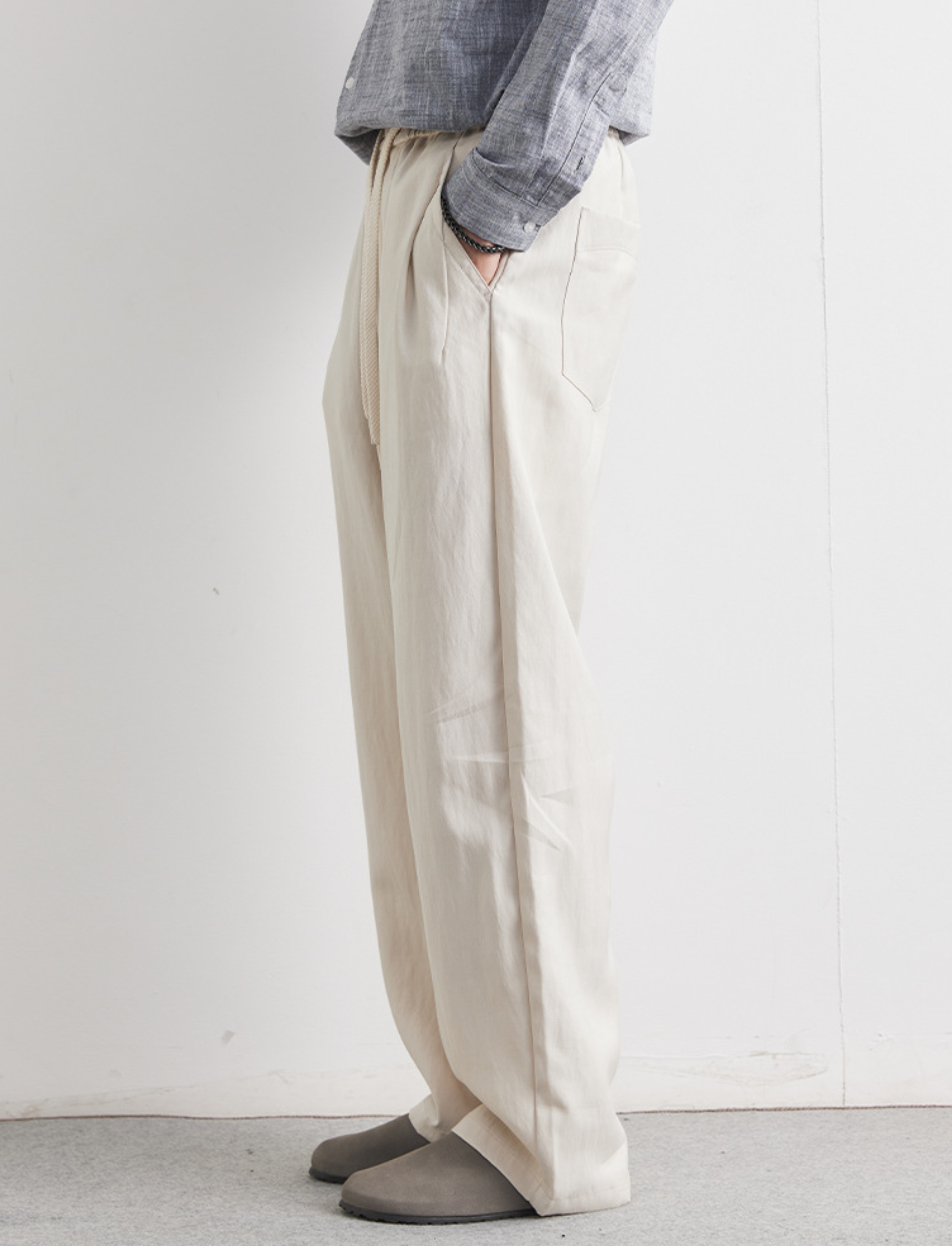 LUXE LINNE BYXOR - Beige